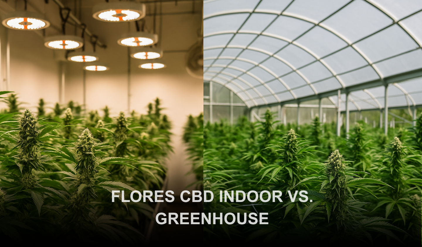 Flores CBD indoor vs greenhouse ¿cuál elegir?